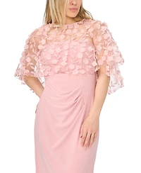 Msk Petite Polyester Blend Crewneck Gown