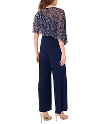 Msk Petite Polyester-Blend Crewneck Jumpsuit