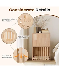 Cozito Cat Condo 2-Tier Wooden Indoor with Removable Cushions