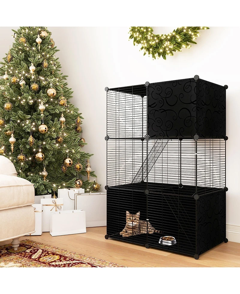 Cozito Cat Tower Multi-Level with 2-Door Condo and Hammock