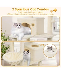 Cozito Cat Tree 66 inch with 2 Condos and Sisal Scratching Posts