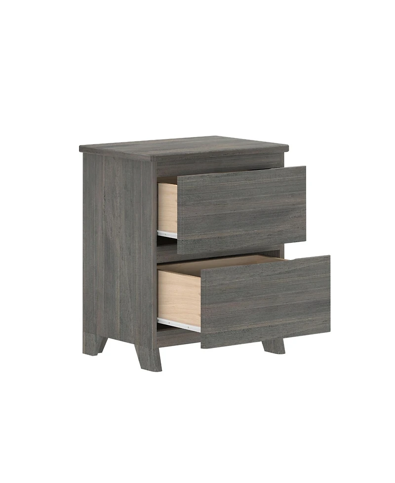 Max & Lily Farmhouse Kd Nightstand with 2 Drawers