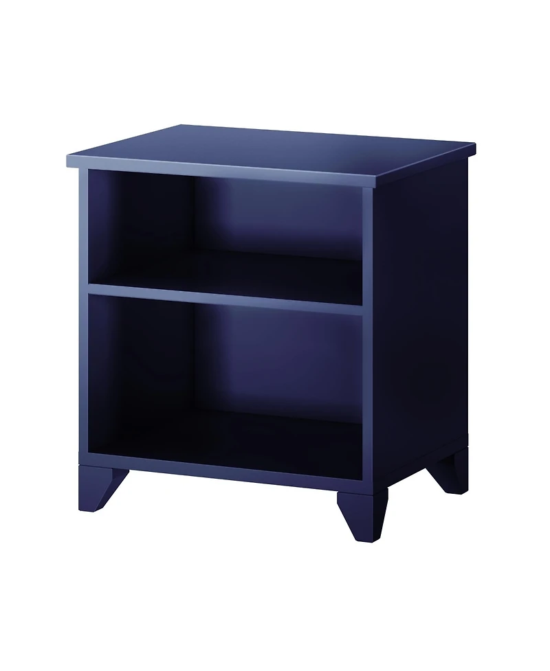 Max and Lily Classic Wood Nightstand with Shelves, Kids Bedside Table/End Table, Small for Bedroom