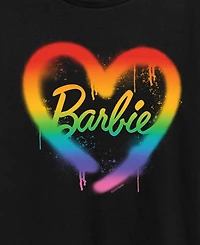Hybrid Apparel Plus Barbie Rainbow Heart Short-Sleeve Graphic T-Shirt