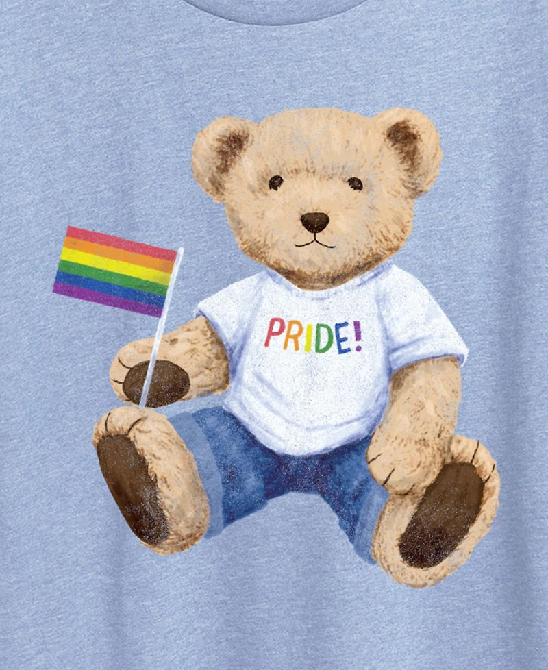 Hybrid Apparel Plus Instant Message Pride Teddy Bear Short-Sleeve Graphic T-Shirt