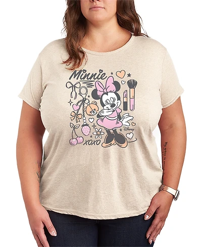 Hybrid Apparel Plus Disney Minnie Girly Grid Short-Sleeve Graphic T-Shirt