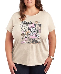 Hybrid Apparel Plus Disney Minnie Girly Grid Short-Sleeve Graphic T-Shirt