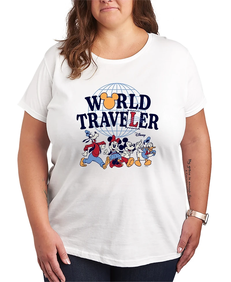 Hybrid Apparel Plus Disney World Traveler Short-Sleeve Graphic T-Shirt