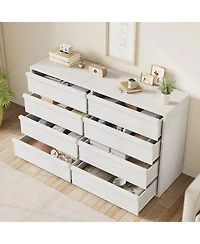 gaomon 8 Drawer Dresser for Bedroom, Modern Wooden Chest of Drawers Dresser Organizer