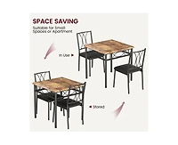gaomon 3-Piece 2-Person Retro Square Dining Table Set