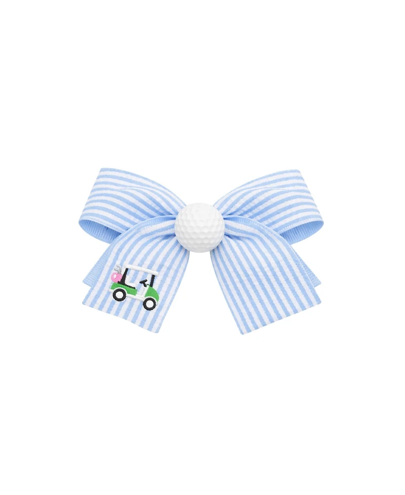 Bits and Bows Little/Big Girls Golf Ball Seersucker Hair Bow