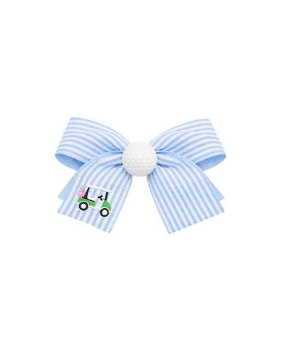 Bits and Bows Little/Big Girls Golf Ball Seersucker Hair Bow