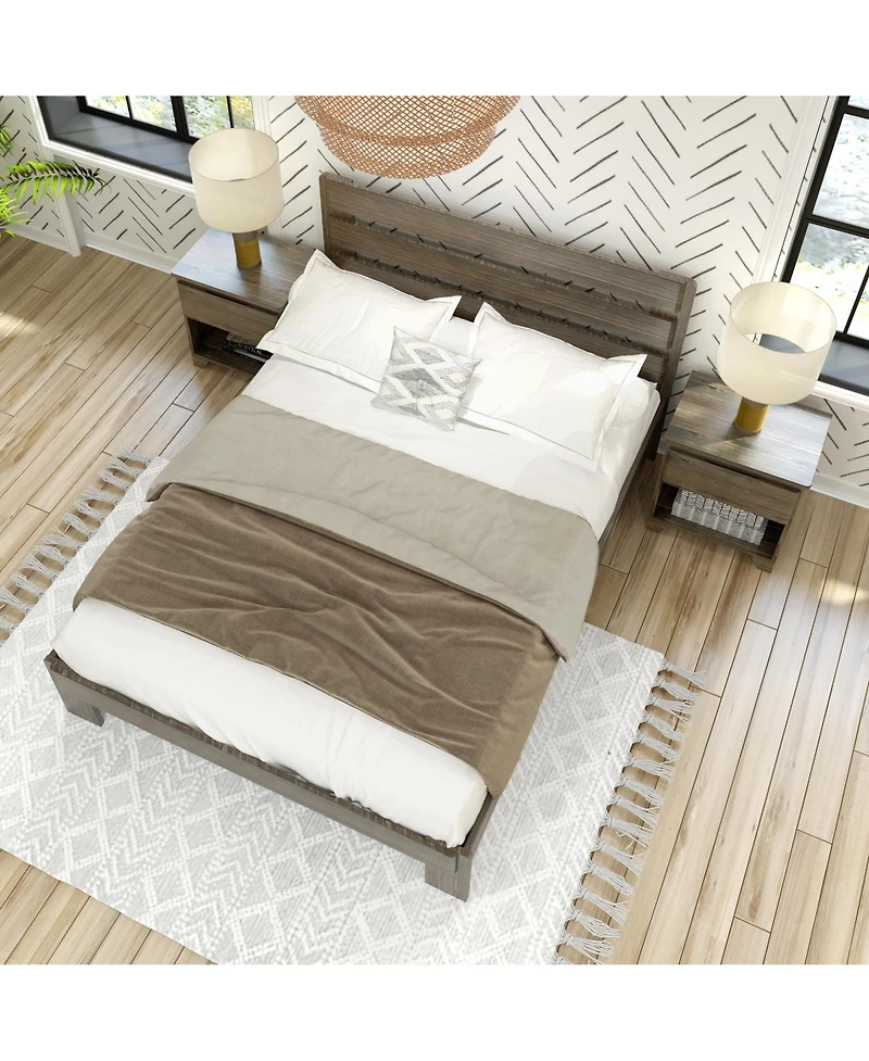 Max & Lily Farmhouse Queen Slat Bed