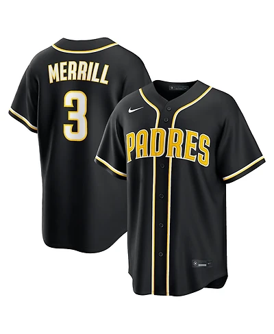 Nike Men's Jackson Merrill Black San Diego Padres 2026 Replica Fashion Jersey