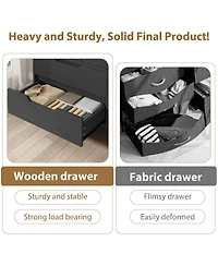 gaomon 7 Drawer Dresser for Bedroom, 55" Wide Freestanding Wooden Storage Chest Living Room