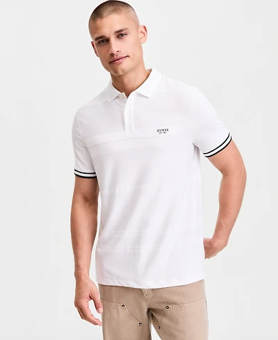 Guess Men's Jacquard Detailed Polo Shirt