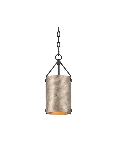 Possini Euro Design Julian 5 3/4"W Rustic Silver Metal Mini Pendant