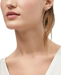 Macy's Created White Sapphire Hoop Earrings (2 ct. t.w.) in 10k Yellow Gold