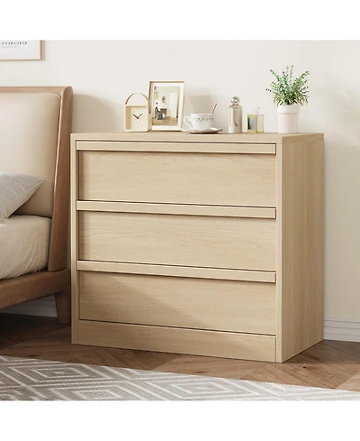 gaomon 3 Drawer Dresser Nightstand, Modern Small Chest with Storage for Bedroom or Living Room