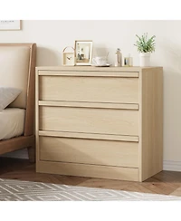 gaomon 3 Drawer Dresser Nightstand, Modern Small Chest with Storage for Bedroom or Living Room