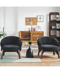 Dyhome 25.98'' Upholstered Fabric Accent Chairs Armchair (Set of 2)