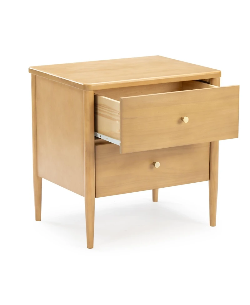 Max & Lily Harbor 2-Drawer Nightstand, Blonde