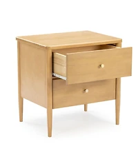 Max & Lily Harbor 2-Drawer Nightstand, Blonde