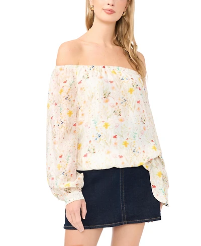 Vince Camuto Women's Off-The-Shoulder Long-Sleeve Blouse