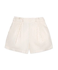 Hope & Henry Women's and Organic Eyelet Button Tab Short