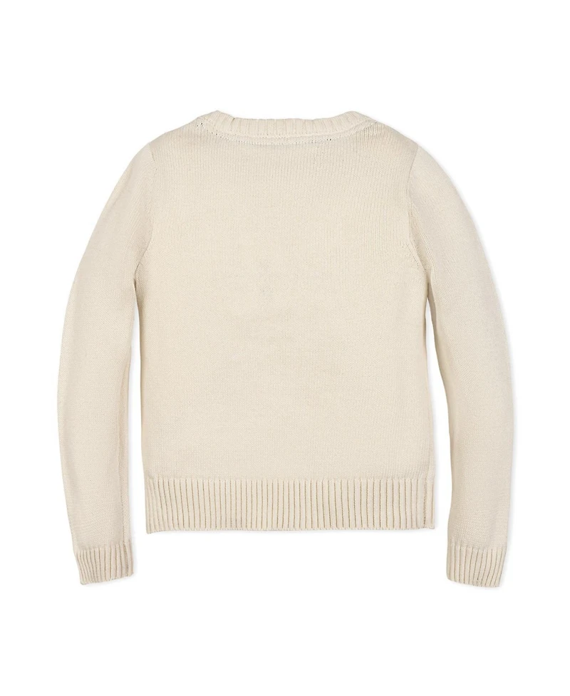 Hope & Henry Girls and Organic Crew Neck Flag Sweater