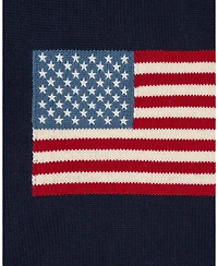 Hope & Henry Girls and Organic Crew Neck Flag Sweater