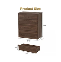 gaomon 4 Drawer Nightstand for Bedroom, 39" Tall End Side Table with Large Storage and Anti-Tip Design