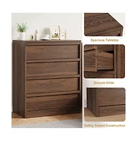 gaomon 4 Drawer Nightstand for Bedroom, 39" Tall End Side Table with Large Storage and Anti-Tip Design