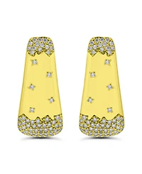 Christian Siriano New York 14k Gold-Plated Sprinkle Pave Post Earrings