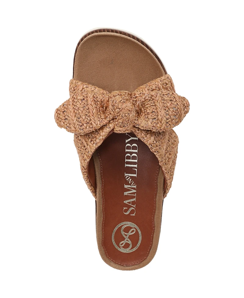 Sam and Libby Women's Astrid Bow Platform Footbed Sandals