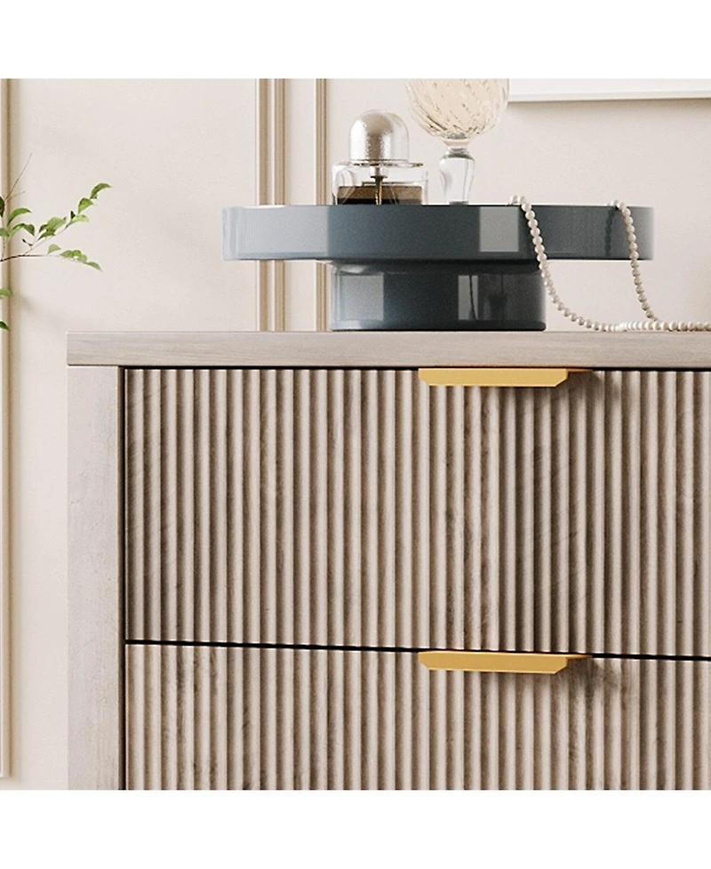 gaomon 5-Drawer Dresser for Bedroom, 45" Tall Narrow Modern Chest of Drawers, Wooden Storage Cabinet or Nightstand