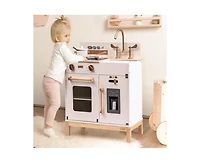 Robotime Dollhouses Pretend Play Kitchen Wooden Toy Set for 3 To Up Kids with Ice Make Oven