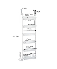 Household Essentials Over the Door Storage Rack, 6 Basket Door Organizer