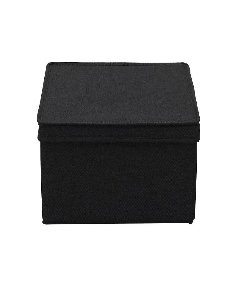 Household Essentials Large Fabric Storage Bins 2 Pack, Black