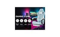 Flynama Massage Gaming Chair with Footrest,Ergonomic Office Chair