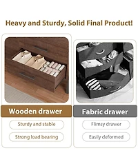 gaomon 7 Dresser for Bedroom, Freestanding 52 in Wide Drawer Dresser with Storage, Wooden Closet Storage Chest