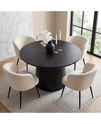 Tribesigns 47.24 Inches Round Dining Table, Modern Wooden Kitchen Table with Heavy-Duty Table Legs, Space Saving Circle Dinner Furniture