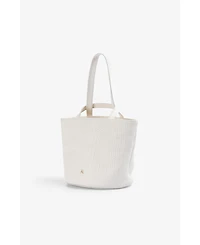 Scalpers Women's Mini Cube Woven Leather Bag