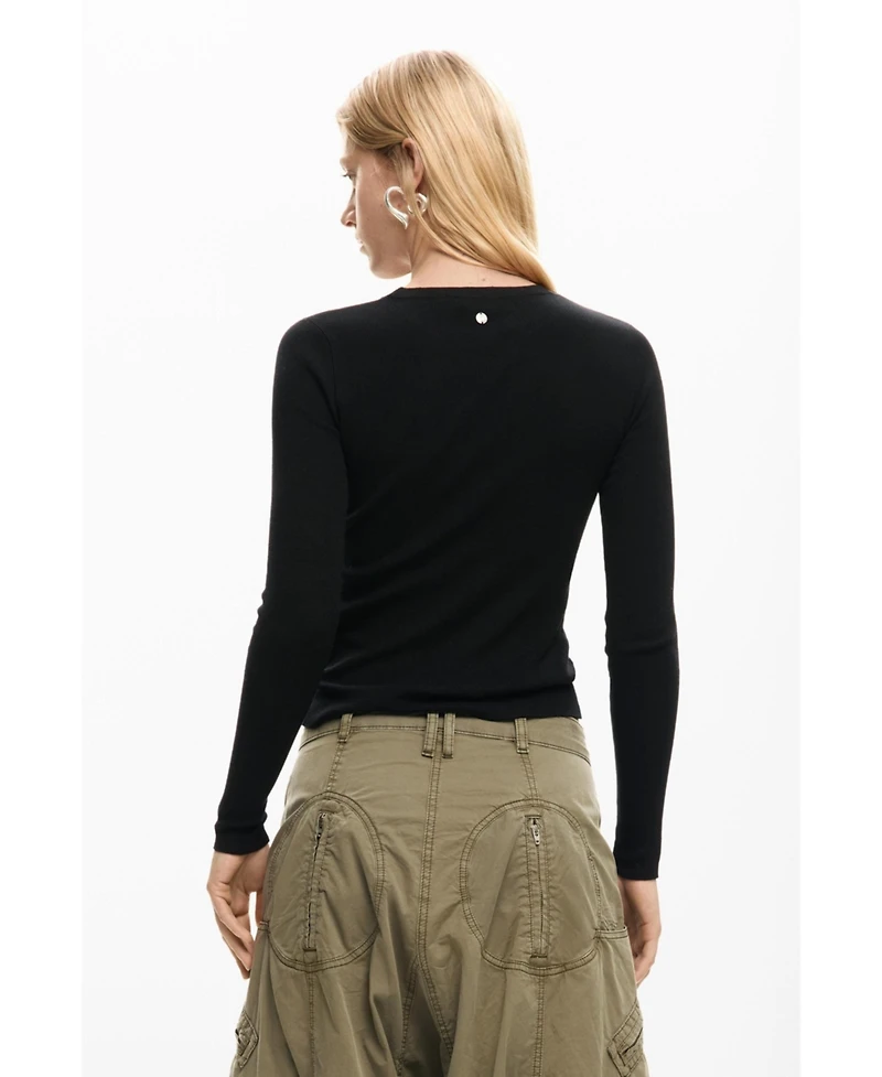 Desigual Women's Fine heart sweater