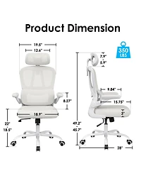 flynama Mesh High Back Office Chair with Headrest,Ergonomic Swivel Chair