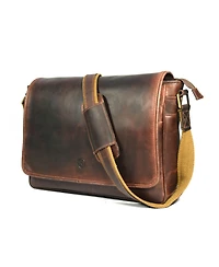 Aaron Leather Goods Leather Messenger Bag