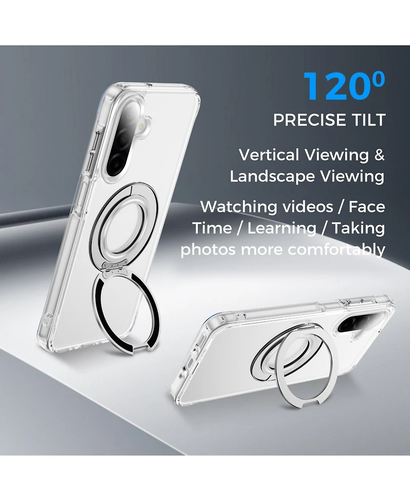 Alpha Digital Samsung Galaxy A17 5G Case: Magnetic Ring Stand, Shockproof