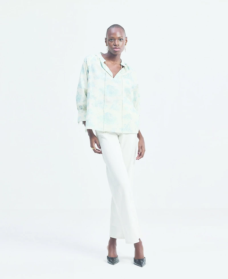 Reistor Women's Relaxed-fit Shirt with Drawstring Animal Print