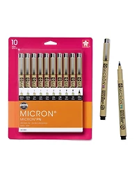 Sakura Pigma Micron Black Ink Multi-tip Set, 10 Pack