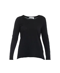 Wilt Clothing Women's Wide Neck Long Sleeve Tee